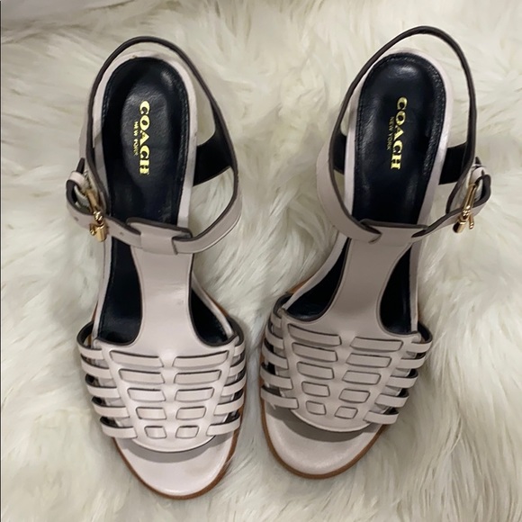 Izzy Mat calf open toe heels- COACH - Picture 6 of 6